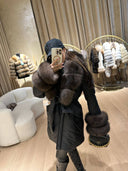 GIACCA ICON PARKA NERO IN PELLICCIA DI VOLPE