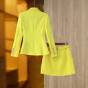 Set gonna due pezzi in giallo