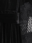 Vestido Isabella de terciopelo y encaje patchwork 