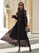 Vestido de encaje con patchwork Hanna 