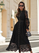 Vestido de encaje con patchwork Hanna 
