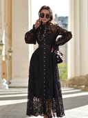 Vestido de encaje con patchwork Hanna 