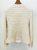 Double Breasted Golden Tweed Blazer