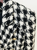 BLAZER CRUZADO DE TWEED B/N 