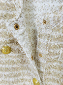 Double Breasted Golden Tweed Blazer
