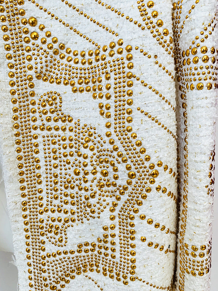 White Embellished Tweed Blazer