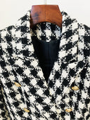 BLAZER CRUZADO DE TWEED B/N 