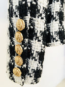 BLAZER CRUZADO DE TWEED B/N 