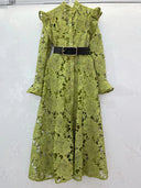 Vestido de encaje con patchwork Heidi 