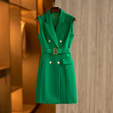 Vestido Paola Blazer en Fucsia/Verde 