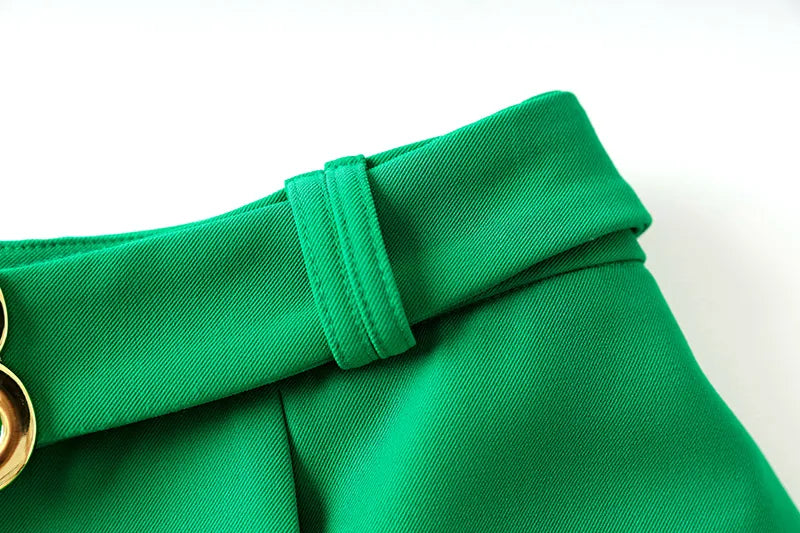Two-Piece Skirt Set in green