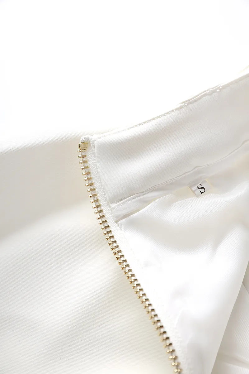 Two-Piece Skirt Set in white and black colors