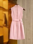 Vestido estilo blazer Paola en rosa 