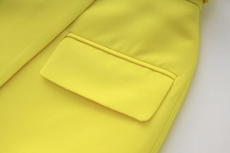 Two-Piece Skirt Set in yellow
