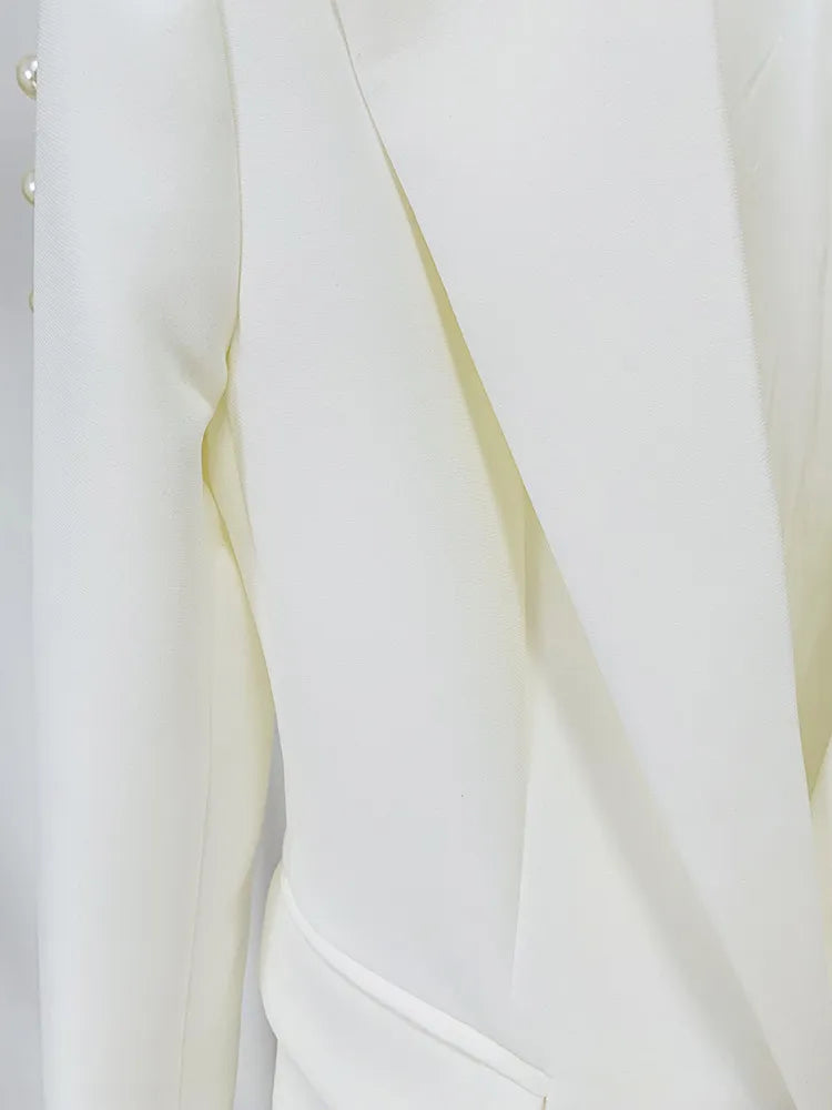 White Two-Piece with Pearls