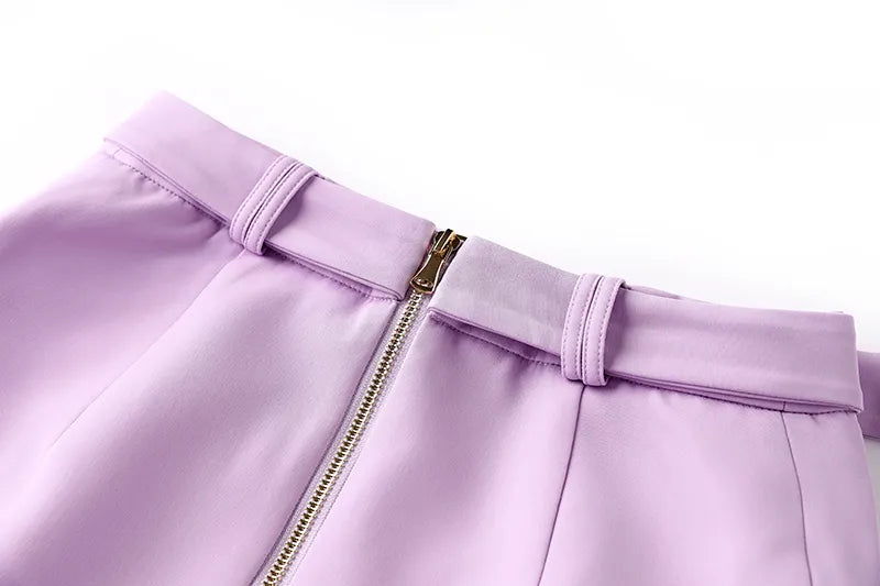 Two-Piece Skirt Set in lavender