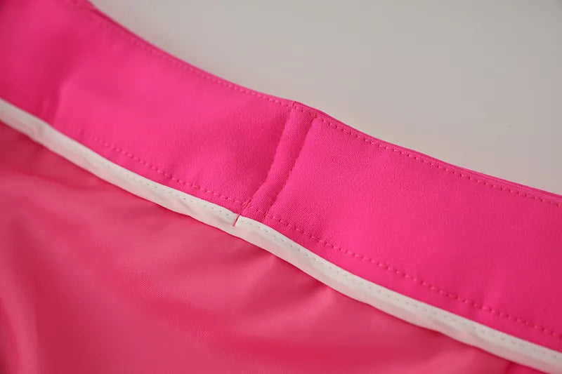 Two-Piece Skirt Set in fuchsia