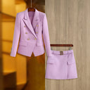 Set gonna due pezzi color lavanda