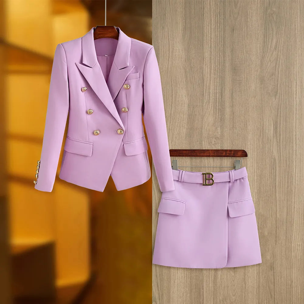 Two-Piece Skirt Set in lavender