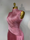 Pink Fringe Bandage Dress