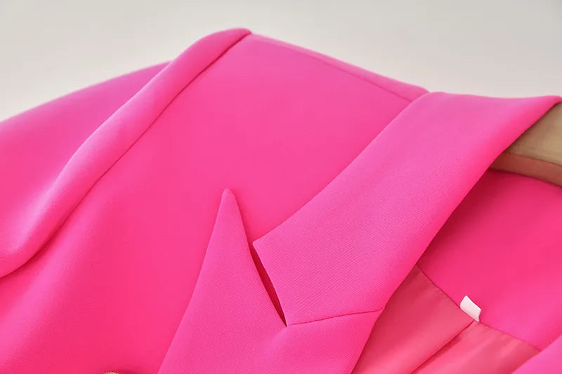 Two-Piece Skirt Set in fuchsia