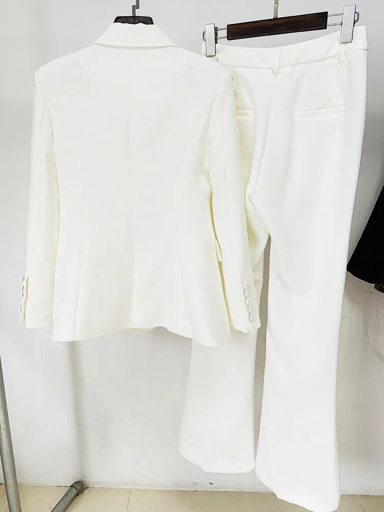 White Two-Piece with Pearls