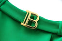 Two-Piece Skirt Set in green