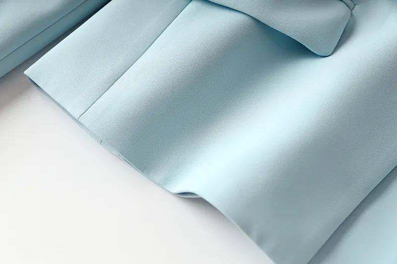 Two-Piece Skirt Set in sky blue