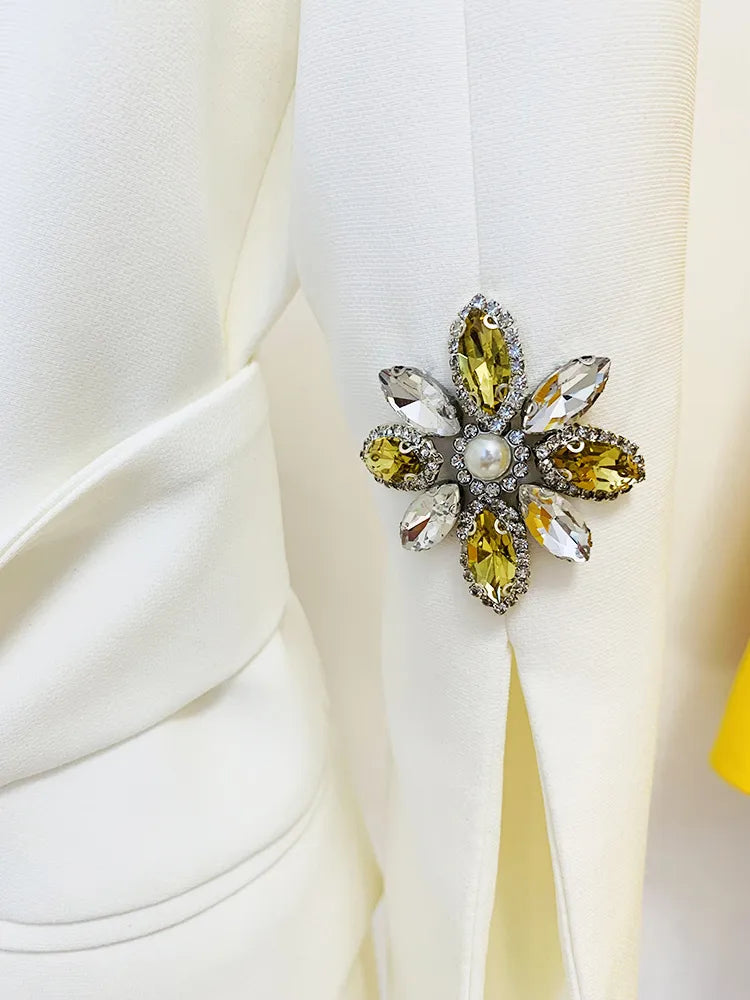 Swarovski Diamond Belted Blazer
