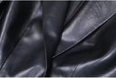 Classic PU Notched Blazer – Black Slim Fit