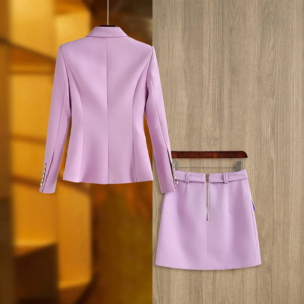 Two-Piece Skirt Set in lavender