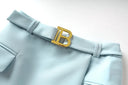 Two-Piece Skirt Set in sky blue