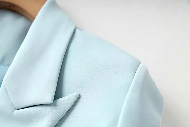 Two-Piece Skirt Set in sky blue