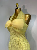 Lemon Belle Embellished Evening Gown