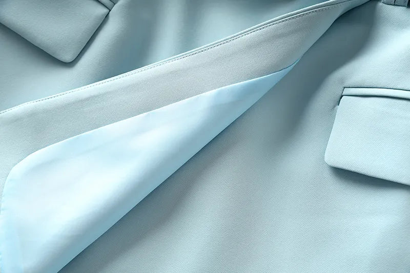 Two-Piece Skirt Set in sky blue