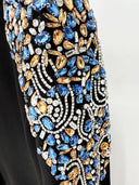 Diamond Beaded Long Sleeve Elegant Dress