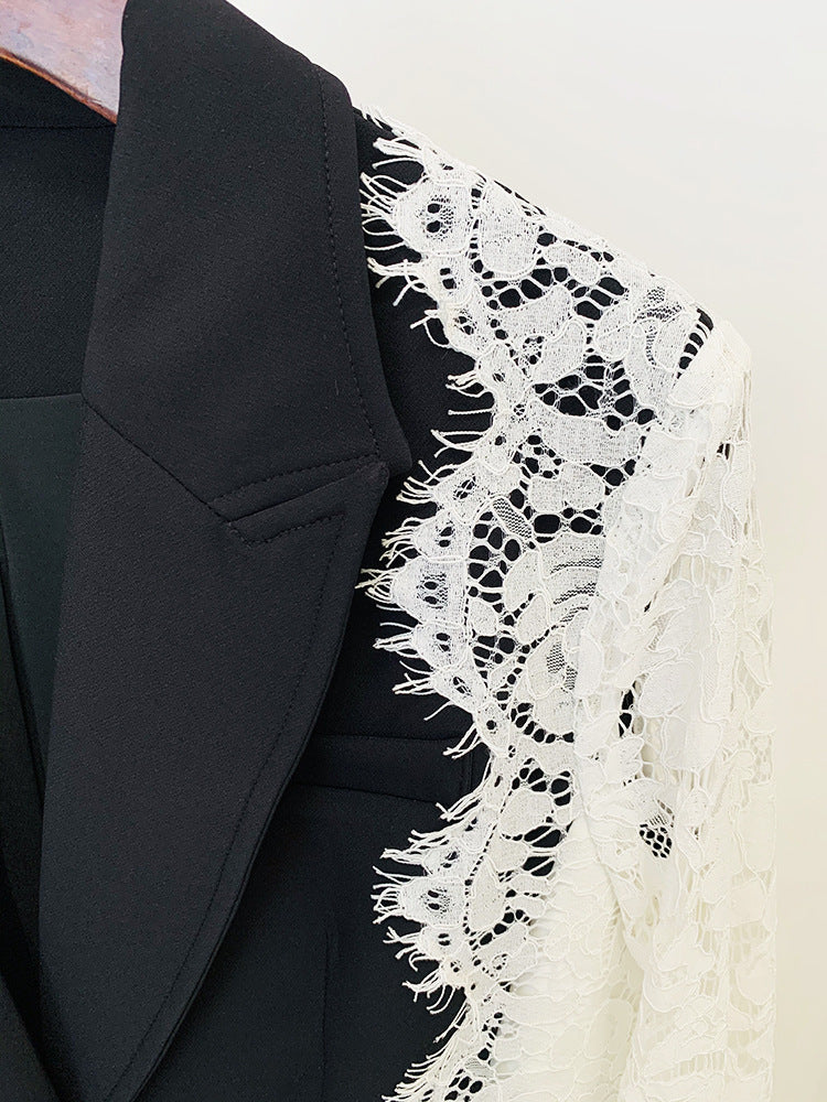 BLACK LACE BLAZER