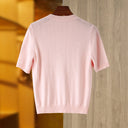 Top in lana a maniche corte Lara
