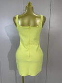 Limoncello Escape Embellished Mini Dress