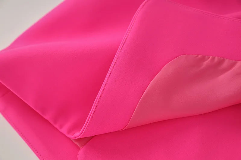Two-Piece Skirt Set in fuchsia