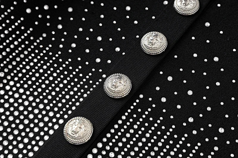 Rula Long Sleeve Wool Jeweled Sweater