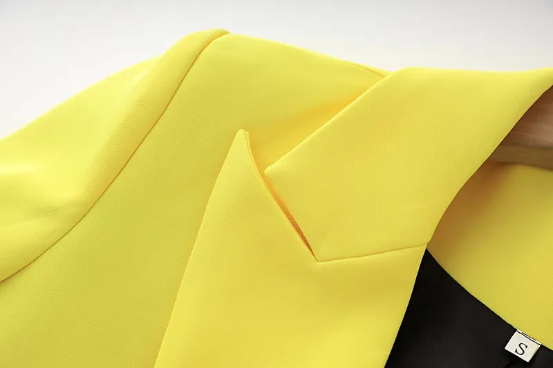 Two-Piece Skirt Set in yellow