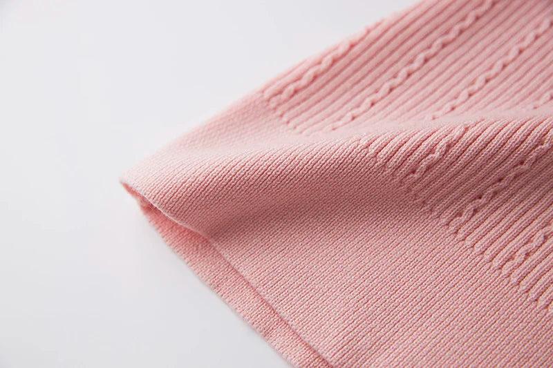 Sia Long Sleeve Wool Top in Pink