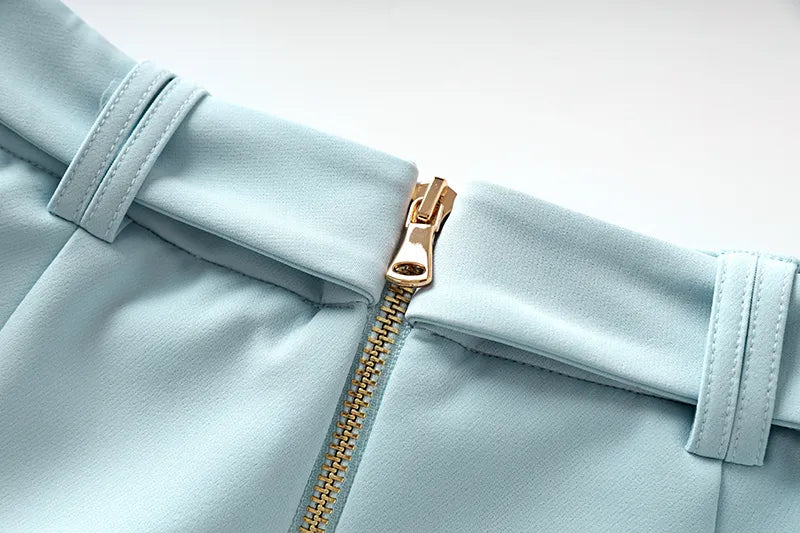 Two-Piece Skirt Set in sky blue