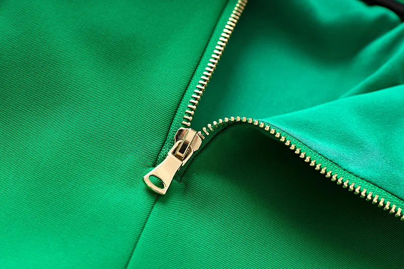Two-Piece Skirt Set in green