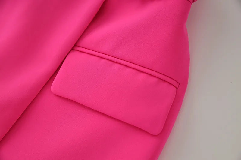 Two-Piece Skirt Set in fuchsia