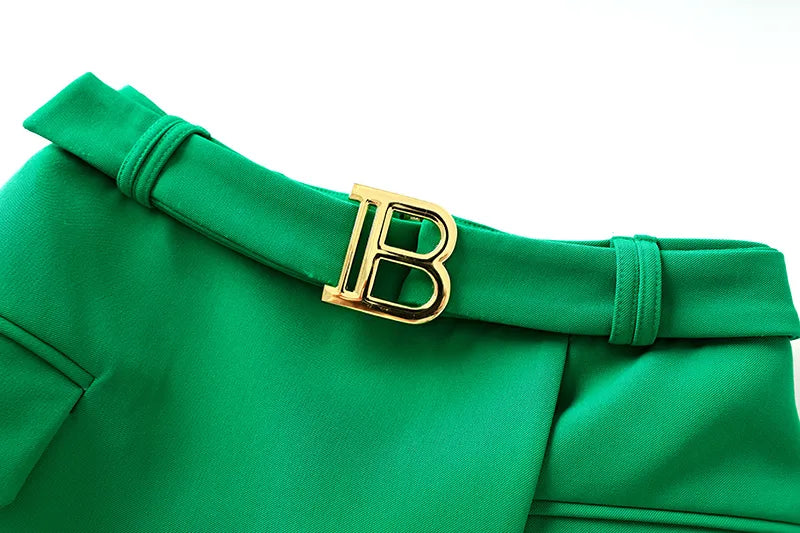 Two-Piece Skirt Set in green
