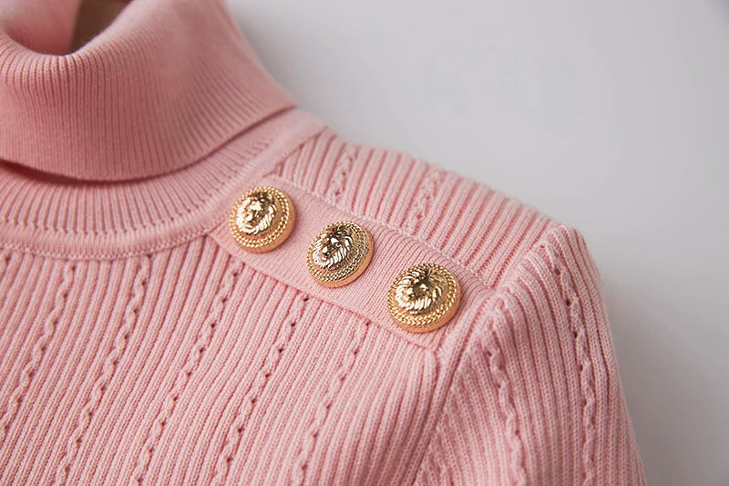 Sia Long Sleeve Wool Top in Pink