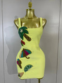 Limoncello Escape Embellished Mini Dress