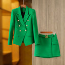 Set gonna due pezzi in verde